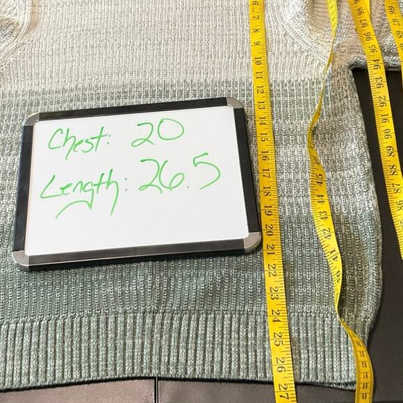 aSOS Green Ombré Crew Neck Long Sleeve Knit Cotton Sweater Size L - Picture 7 of 7